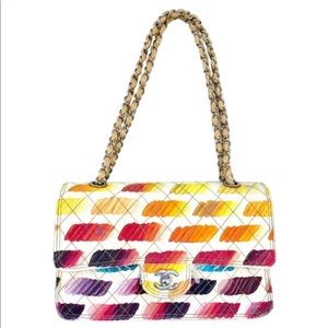 CHANEL LIMITED Edition Colorama Watercolor Quilted Canvas Single Flap Bag